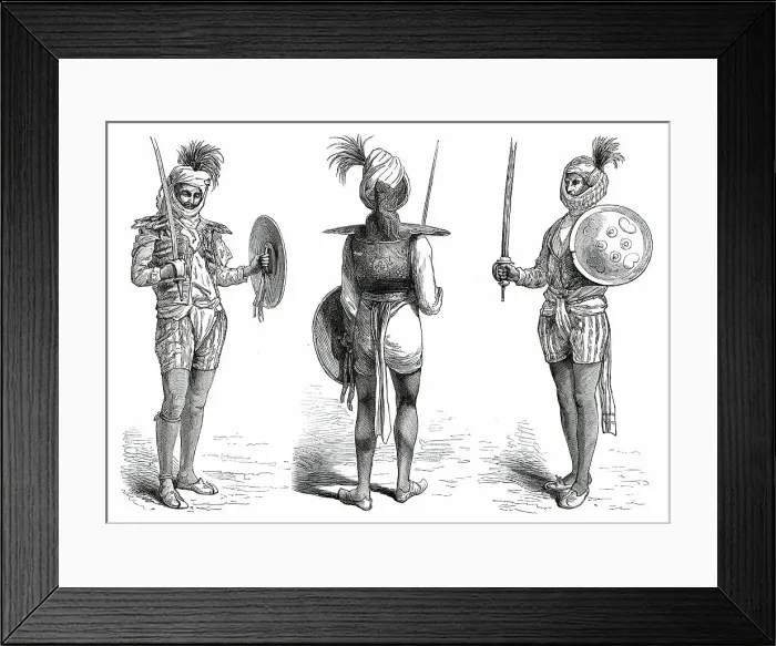 Framed Print : Sivadass, Naga of Niwayi, Jeypore; Naga of Jeypore; Sookadev Shekawatty, Oudeypore, 1876. Creator: Unknown Framed Print : Sivadass, Naga of Niwayi, Jeypore; Naga of Jeypore; Sookadev Shekawatty, Oudeypore, 1876. Creator: Unknown