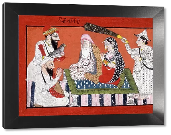 An Imaginary Meeting between Guru Nanak and Gobind Singh, c1780. Creator: Unknown