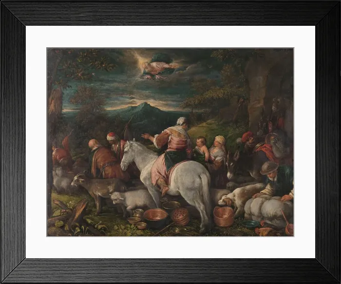 Framed Print : Abraham Leaves Haran, 1560-1592. Creator: Francesco Bassano II Framed Print : Abraham Leaves Haran, 1560-1592. Creator: Francesco Bassano II
