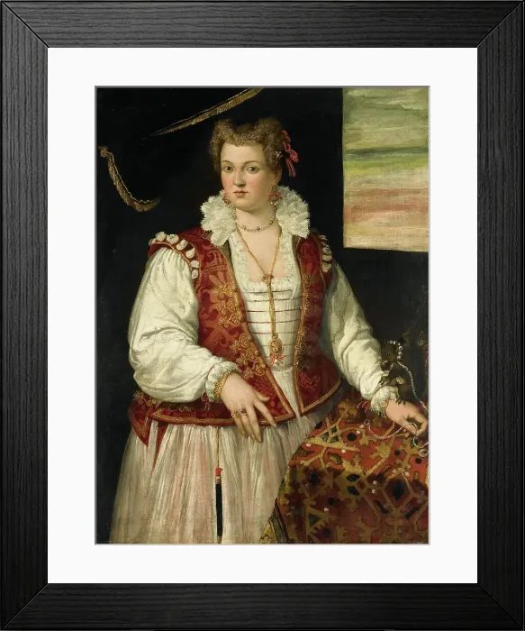 Framed Print : Portrait of a Woman with a Squirrel, 1565-1575. Creator: Francesco Montemezzano Framed Print : Portrait of a Woman with a Squirrel, 1565-1575. Creator: Francesco Montemezzano