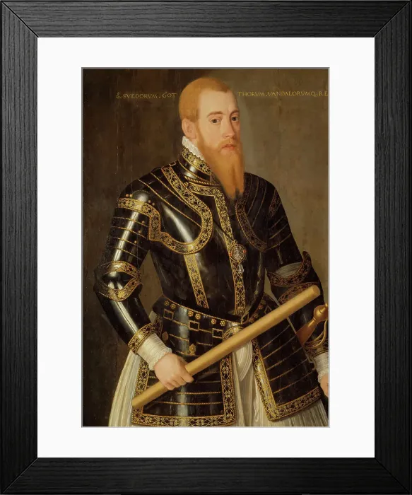 Framed Print : Erik XIV (1533-1577), 16th century. Creator: Domenicus Ver Wilt Framed Print : Erik XIV (1533-1577), 16th century. Creator: Domenicus Ver Wilt