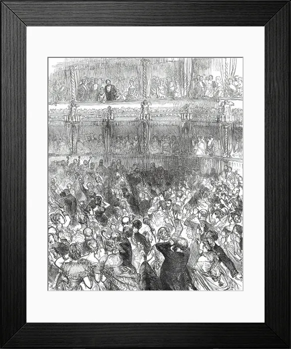 Framed Print : The Prince of Wales at Home: Reception at the Royal Italian Opera on Thursday night, 1876. Creator: C.R Framed Print : The Prince of Wales at Home: Reception at the Royal Italian Opera on Thursday night, 1876. Creator: C.R