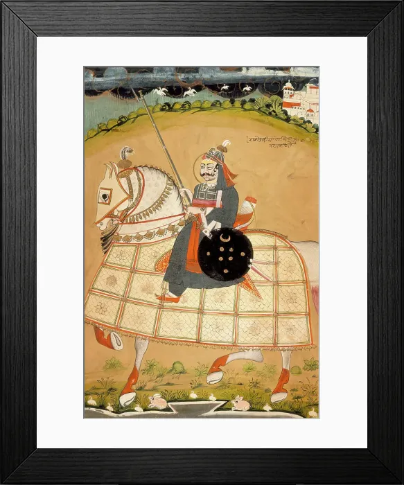 Framed Print : Rathor Shri Kinjan Singhji, c1850. Creator: Unknown Framed Print : Rathor Shri Kinjan Singhji, c1850. Creator: Unknown