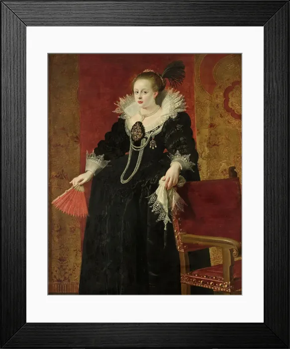 Framed Print : Anne of Austria, Consort of Emperor Mathias. Creator: Gaspar de Crayer Framed Print : Anne of Austria, Consort of Emperor Mathias. Creator: Gaspar de Crayer