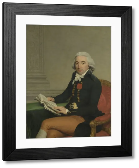 Framed Print : Portrait of a Man, c.1795. Creator: Francois-Andre Vincent Framed Print : Portrait of a Man, c.1795. Creator: Francois-Andre Vincent