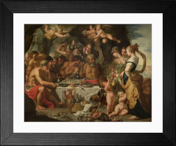 Framed Print : Feast of the Gods in a Cave near the Sea Shore. Creator: Gerard Seghers Framed Print : Feast of the Gods in a Cave near the Sea Shore. Creator: Gerard Seghers