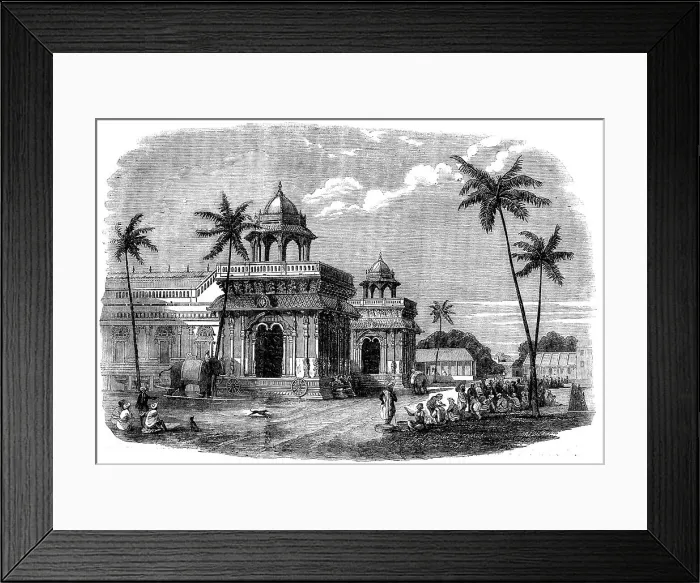 Framed Print : Palace of Tanjore - from a drawing by T.J. Rawlins, 1858. Creator: Unknown Framed Print : Palace of Tanjore - from a drawing by T.J. Rawlins, 1858. Creator: Unknown