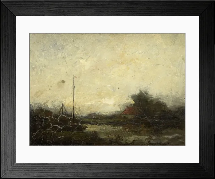 Framed Print : Landscape, 1890-1920. Creator: Franz Helfferich Framed Print : Landscape, 1890-1920. Creator: Franz Helfferich