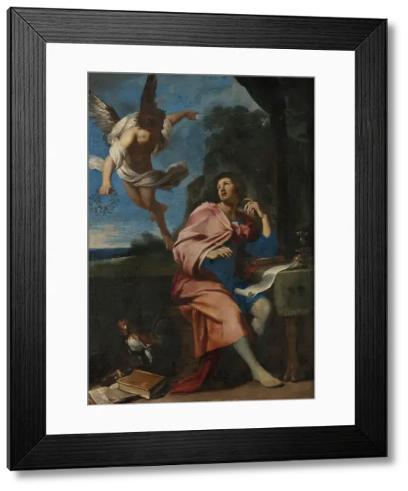Framed Print : Allegory over Poetry. Creator: Giovanni Francesco Romanelli Framed Print : Allegory over Poetry. Creator: Giovanni Francesco Romanelli