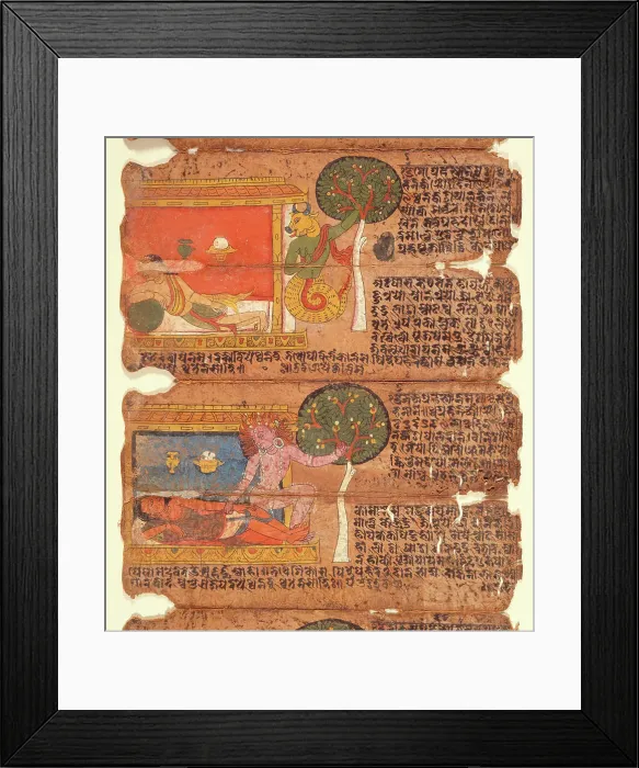 Framed Print : Grahas (Seizers), Six Folios From a Book of Charms, 16th century. Creator: Unknown Framed Print : Grahas (Seizers), Six Folios From a Book of Charms, 16th century. Creator: Unknown