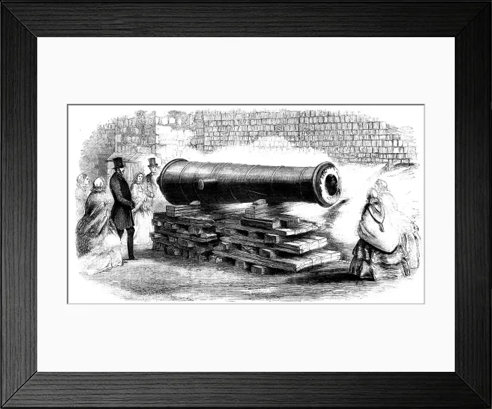Framed Print : Great Brass Gun taken from the Chinese, just placed on the North Terrace, Windsor Castle, 1858. Creator: Unknown Framed Print : Great Brass Gun taken from the Chinese, just placed on the North Terrace, Windsor Castle, 1858. Creator: Unknown