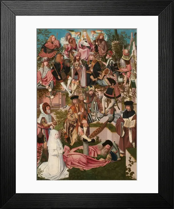 Framed Print : The Tree of Jesse, c.1500. Creator: Geertgen tot Sint Jans (circle of) Framed Print : The Tree of Jesse, c.1500. Creator: Geertgen tot Sint Jans (circle of)