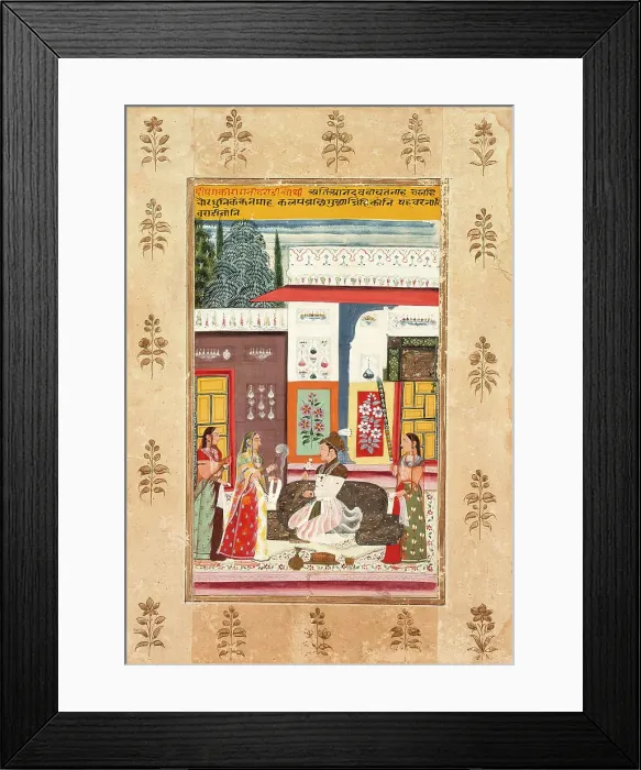 Framed Print : Varadi Ragini, Fourth Wife of Dipak Raga, Folio from a Ragamala... between 1675 and 1700. Creator: Unknown Framed Print : Varadi Ragini, Fourth Wife of Dipak Raga, Folio from a Ragamala... between 1675 and 1700. Creator: Unknown