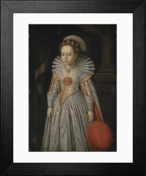 Framed Print : Elisabet Amalia (1621-1628), Princess of Pfalz-Zweibrücken, daughter of Johan Kasimir... 1628. Creator: Jacob Heinrich Elbfas Framed Print : Elisabet Amalia (1621-1628), Princess of Pfalz-Zweibrücken, daughter of Johan Kasimir... 1628. Creator: Jacob Heinrich Elbfas