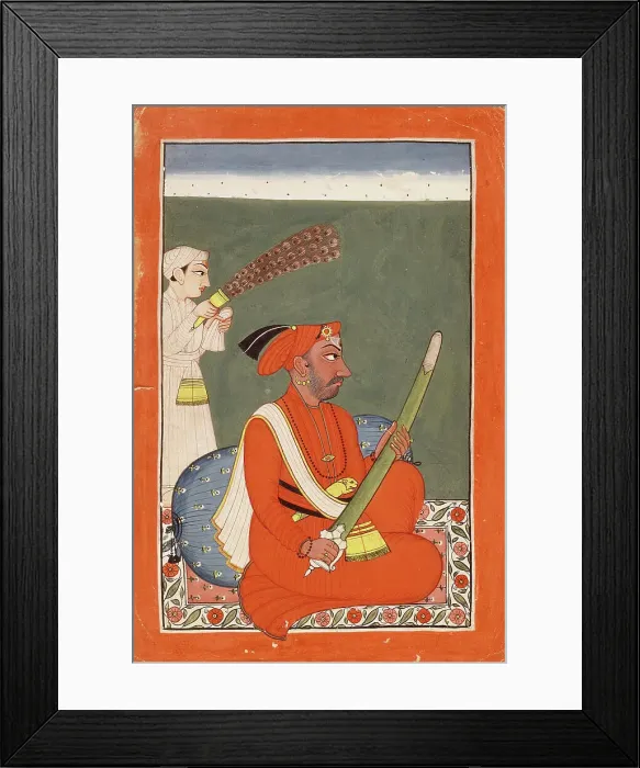 Framed Print : Raja Sidh Sen (Reigned 1684-1727), between 1750 and 1775. Creator: Unknown Framed Print : Raja Sidh Sen (Reigned 1684-1727), between 1750 and 1775. Creator: Unknown