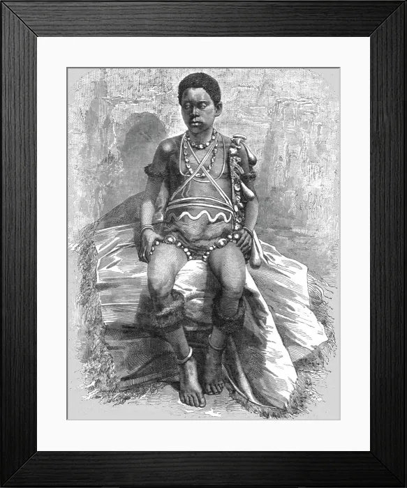 Framed Print : The young Fetichist of Lake Jonanga; The Gaboon. 1875. Creator: Unknown Framed Print : The young Fetichist of Lake Jonanga; The Gaboon. 1875. Creator: Unknown