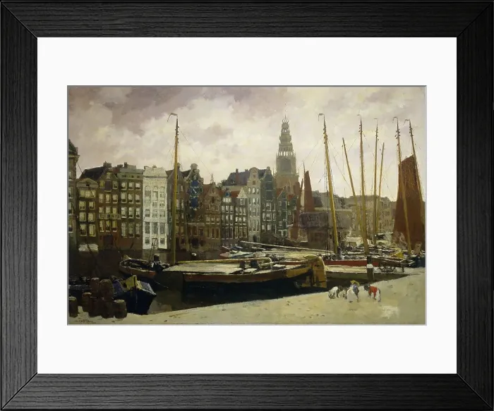 Framed Print : The Damrak, Amsterdam, 1903. Creator: George Hendrik Breitner Framed Print : The Damrak, Amsterdam, 1903. Creator: George Hendrik Breitner