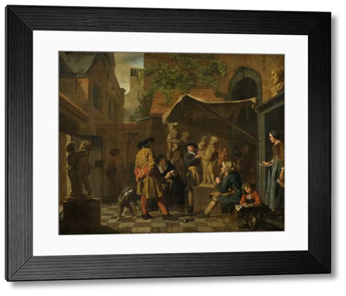 Framed Print : A Sculptor's Studio, early-mid 18th century. Creator: Jan Josef Horemans I Framed Print : A Sculptor's Studio, early-mid 18th century. Creator: Jan Josef Horemans I