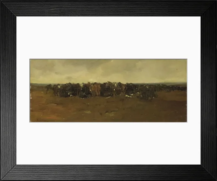 Framed Print : Cavalry at Repose, 1880-1890. Creator: George Hendrik Breitner Framed Print : Cavalry at Repose, 1880-1890. Creator: George Hendrik Breitner