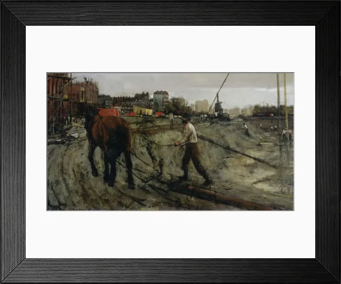 Framed Print : Building Site, c.1900. Creator: George Hendrik Breitner Framed Print : Building Site, c.1900. Creator: George Hendrik Breitner
