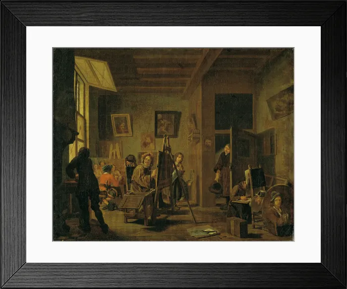 Framed Print : A Painter's Studio, early-mid 18th century. Creator: Jan Josef Horemans I Framed Print : A Painter's Studio, early-mid 18th century. Creator: Jan Josef Horemans I