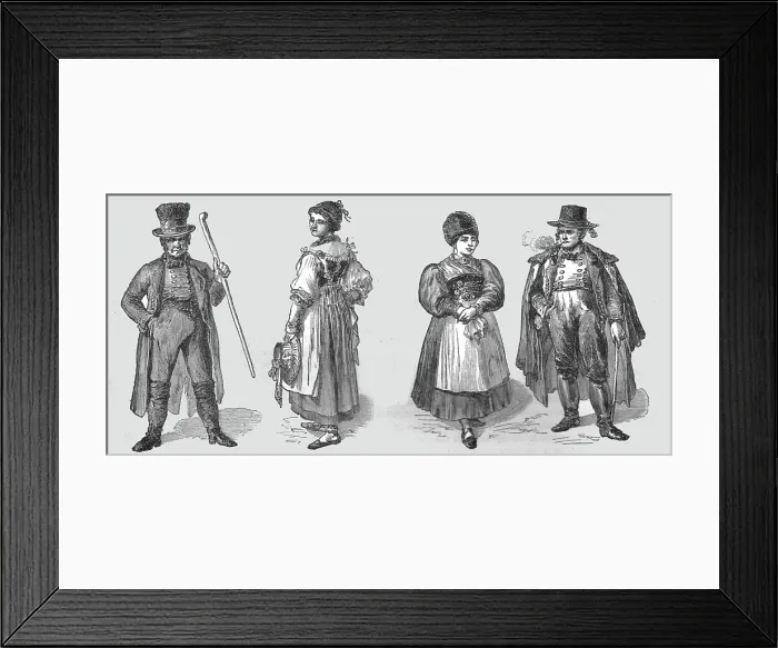 Framed Print : Bavarians and Bavarian costumes; From Alsace to the Hartz, 1975. Creator: Unknown Framed Print : Bavarians and Bavarian costumes; From Alsace to the Hartz, 1975. Creator: Unknown