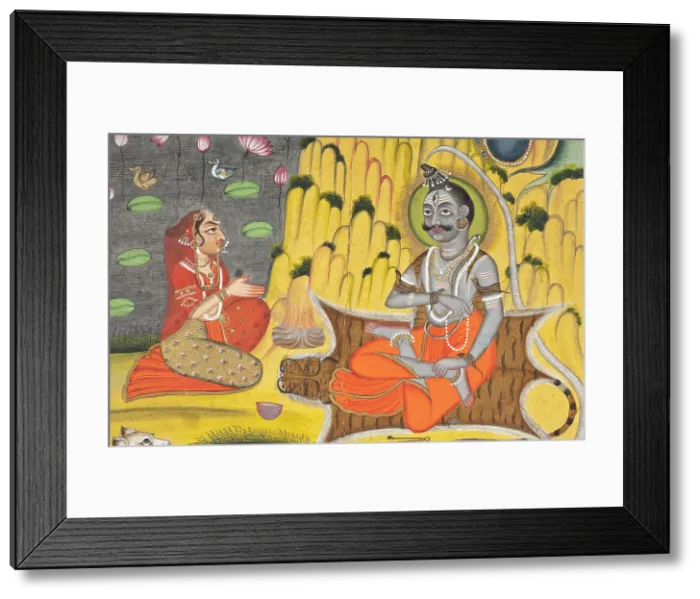 Framed Print : Parvati Worshipping Shiva (image 3 of 3), between 1750 and 1800. Creator: Unknown Framed Print : Parvati Worshipping Shiva (image 3 of 3), between 1750 and 1800. Creator: Unknown