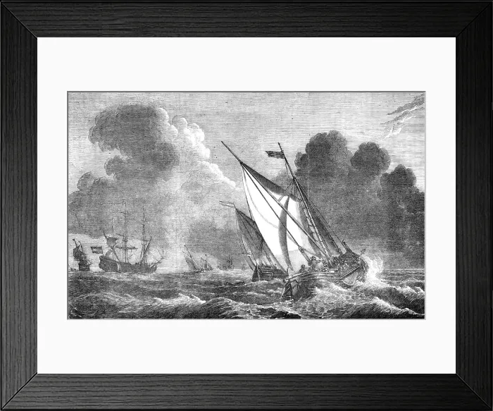 Framed Print : The Entrance to the Texel - Stormy Weather, painted by William Vandevelde, from... 1857. Creator: Unknown. The Entrance to the Texel - Stormy Weather, painted by William Vandevelde, from... 1857. Creator: Unknown Framed Print : The Entrance to the Texel - Stormy Weather, painted by William Vandevelde, from... 1857. Creator: Unknown. The Entrance to the Texel - Stormy Weather, painted by William Vandevelde, from... 1857. Creator: Unknown
