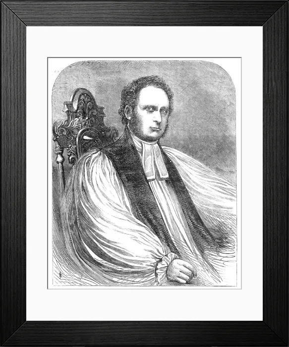 Framed Print : The Right Rev. Dr. Bickersteth, the New Bishop of Ripon - from a photograph by Sharpe... 1857. Creator: Unknown