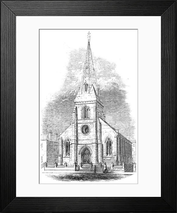 Framed Print : New Congregational Chapel at Hobart Town, 1857. Creator: Unknown Framed Print : New Congregational Chapel at Hobart Town, 1857. Creator: Unknown
