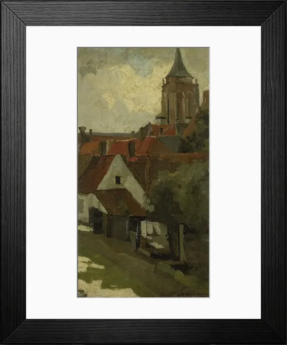 Framed Print : The Tower of Gorkum, c.1880-c.1908. Creator: George Hendrik Breitner Framed Print : The Tower of Gorkum, c.1880-c.1908. Creator: George Hendrik Breitner