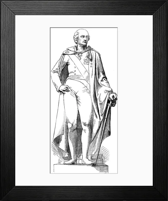 Framed Print : Statue of Sir John Malcolm, in Westminster Abbey, 1857. Creator: Unknown Framed Print : Statue of Sir John Malcolm, in Westminster Abbey, 1857. Creator: Unknown