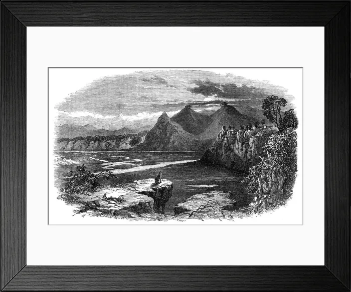 Framed Print : View in the Punjaub: Banks of the Ravee, at Shapore, 1857. Creator: Unknown Framed Print : View in the Punjaub: Banks of the Ravee, at Shapore, 1857. Creator: Unknown