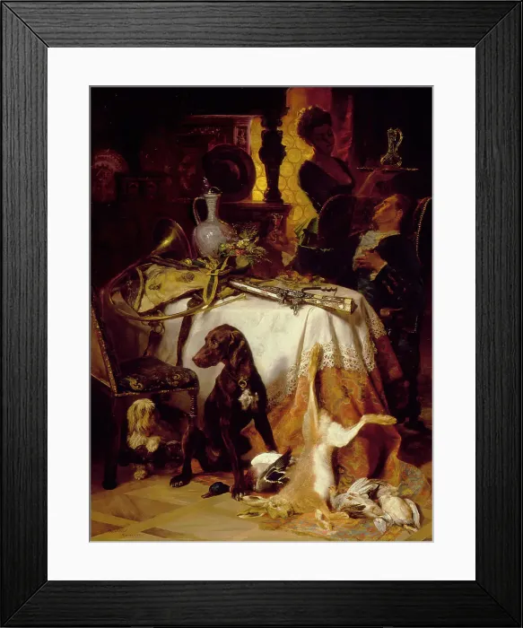 Framed Print : After the Hunt, 1870. Creator: David Dalhoff Neal Framed Print : After the Hunt, 1870. Creator: David Dalhoff Neal