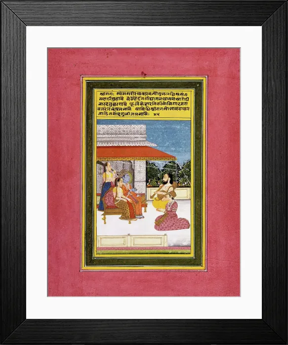 Framed Print : Shri Raga, Folio from a Ragamala (Garland of Melodies), between c1850 and c1900. Creator: Unknown Framed Print : Shri Raga, Folio from a Ragamala (Garland of Melodies), between c1850 and c1900. Creator: Unknown