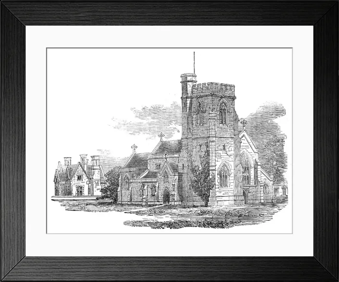 Framed Print : New Church of St. John the Baptist, Isleworth, 1857. Creator: Unknown Framed Print : New Church of St. John the Baptist, Isleworth, 1857. Creator: Unknown