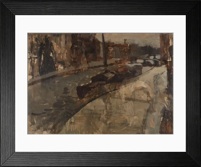Framed Print : Prinsengracht near Lauriergracht, Amsterdam, c.1880-c.1923. Creator: George Hendrik Breitner Framed Print : Prinsengracht near Lauriergracht, Amsterdam, c.1880-c.1923. Creator: George Hendrik Breitner