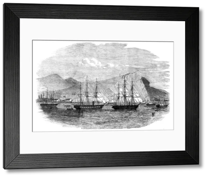 Framed Print : Arica, in Peru, attacked by the Squadron of General Viranco, 1857. Creator: Unknown