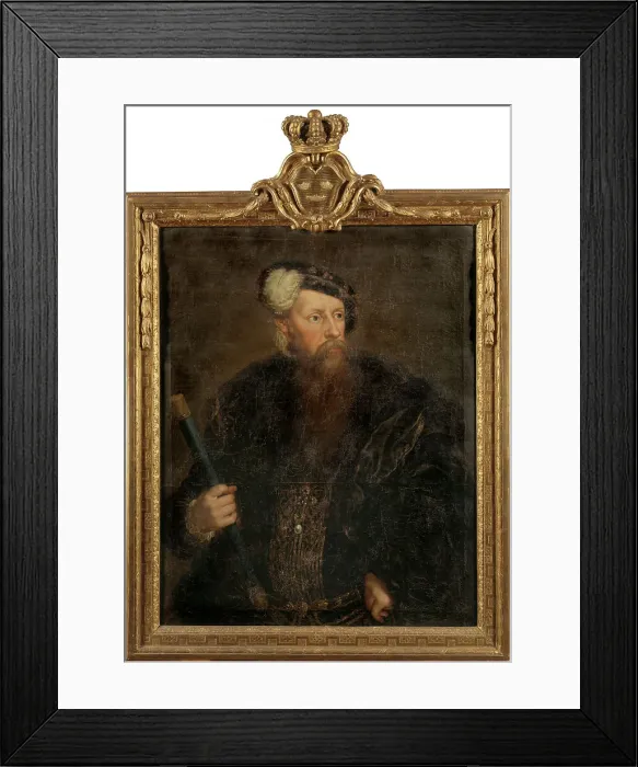Framed Print : Gustav Vasa (1496-1560), King of Sweden, c.1768. Creator: Lorens Pasch the Younger Framed Print : Gustav Vasa (1496-1560), King of Sweden, c.1768. Creator: Lorens Pasch the Younger