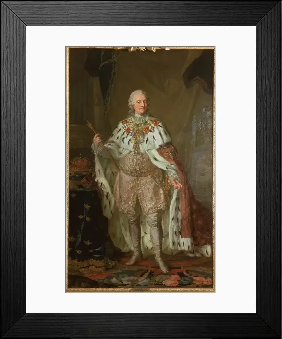 Framed Print : Adolf Fredrik, 1710-1771, King of Sweden, Duke of Holstein-Gottorp, late 18th-early 19th century. Creator: Lorens Pasch the Younger Framed Print : Adolf Fredrik, 1710-1771, King of Sweden, Duke of Holstein-Gottorp, late 18th-early 19th century. Creator: Lorens Pasch the Younger