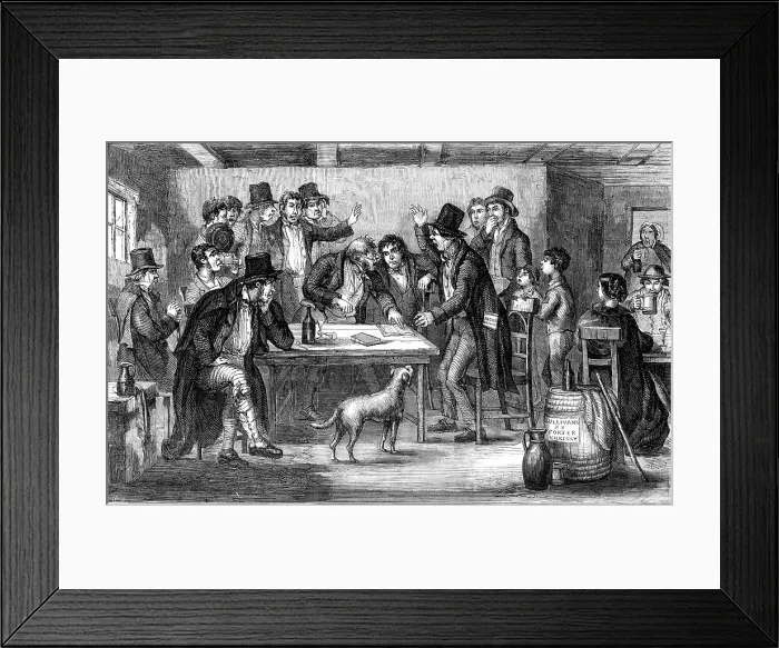 Framed Print : The Irish Schoolmaster - drawn by E. Fitzpatrick, 1857. Creator: Unknown Framed Print : The Irish Schoolmaster - drawn by E. Fitzpatrick, 1857. Creator: Unknown