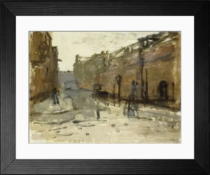 Framed Print : The Baan in Rotterdam, 1880-1923. Creator: George Hendrik Breitner Framed Print : The Baan in Rotterdam, 1880-1923. Creator: George Hendrik Breitner