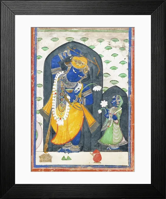 Framed Print : Balarama with Consort, Late 19th century. Creator: Unknown Framed Print : Balarama with Consort, Late 19th century. Creator: Unknown