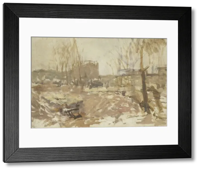 Framed Print : Building site at De Clercqstraat, c.1880-c.1923. Creator: George Hendrik Breitner Framed Print : Building site at De Clercqstraat, c.1880-c.1923. Creator: George Hendrik Breitner