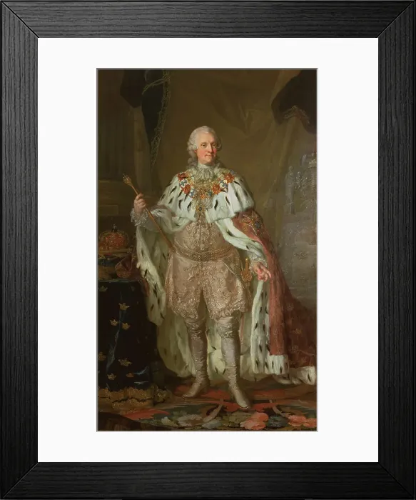 Framed Print : Adolf Fredrik, 1710-1771, King of Sweden, Duke of Holstein-Gottorp, late 18th-early 19th century. Creator: Lorens Pasch the Younger Framed Print : Adolf Fredrik, 1710-1771, King of Sweden, Duke of Holstein-Gottorp, late 18th-early 19th century. Creator: Lorens Pasch the Younger