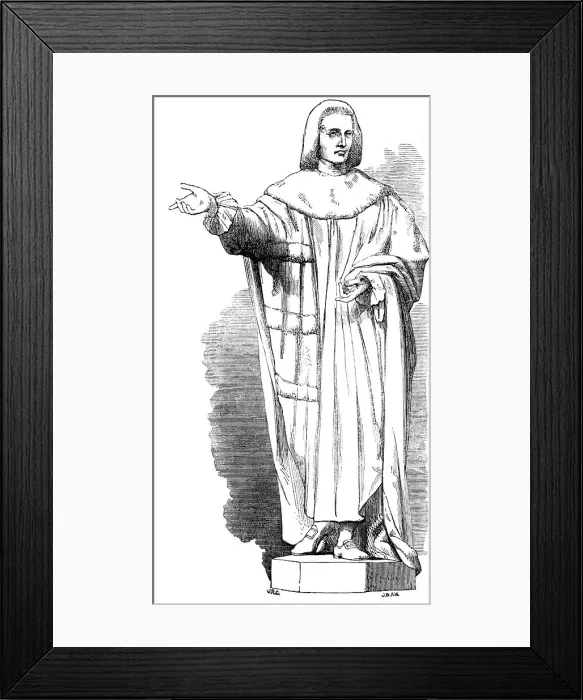 Framed Print : Statue of the Earl of Chatham, in St. Stephen's Hall. MacDowell, sculptor, 1857. Creator: Unknown Framed Print : Statue of the Earl of Chatham, in St. Stephen's Hall. MacDowell, sculptor, 1857. Creator: Unknown