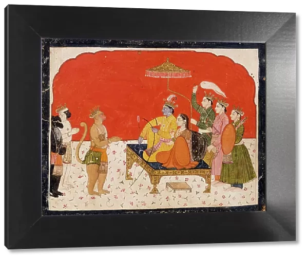Rama's Court, Folio from a Ramayana (Adventures of Rama), between 1775 and 1800. Creator: Unknown