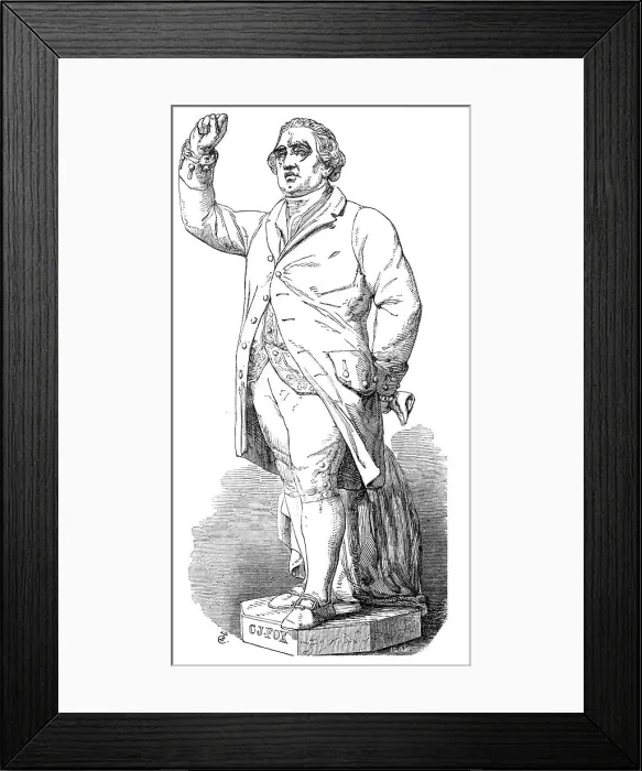 Framed Print : Statue of Charles James Fox, in St. Stephen's Hall. Baily, sculptor, 1857. Creator: Unknown Framed Print : Statue of Charles James Fox, in St. Stephen's Hall. Baily, sculptor, 1857. Creator: Unknown