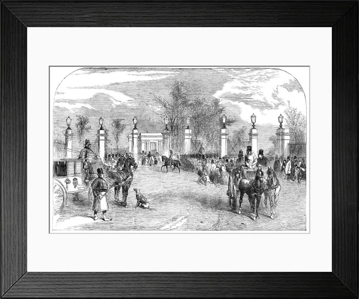 Framed Print : New Buckingham-Gate, St. James's Park, 1857. Creator: Unknown Framed Print : New Buckingham-Gate, St. James's Park, 1857. Creator: Unknown