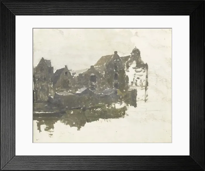 Framed Print : Warehouses on the Teertuinen on the Prinseneiland, Amsterdam, 1880-1923. Creator: George Hendrik Breitner Framed Print : Warehouses on the Teertuinen on the Prinseneiland, Amsterdam, 1880-1923. Creator: George Hendrik Breitner